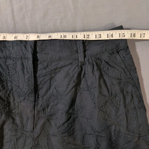 House Of Harlow 1960 Palm Tree Embroidered Trouser Black Pants Women's Sz Large - Picture 6 of 10